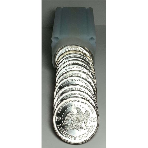 (20-coins) Vintage 1985 A-Mark "Life Liberty Happiness" 1 ozt .999 Silver