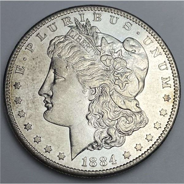 1884-S Morgan Silver Dollar AU55 Details