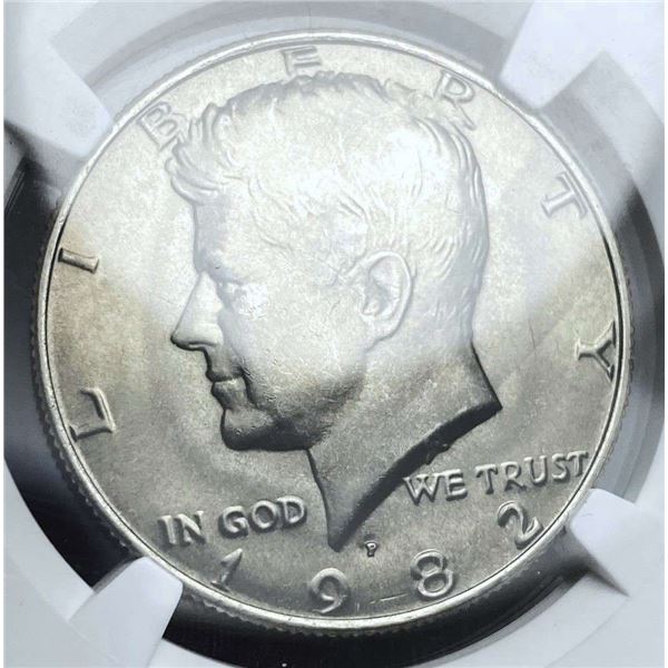 1982-P Kennedy Silver Half Dollar NGC MS66