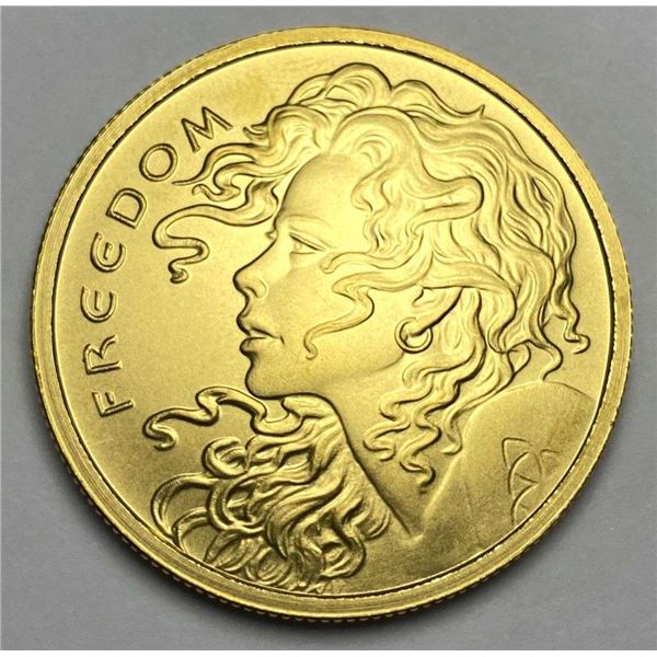 Rare Low Mintage 2017 Silver Shield "Freedom Girl" 1 ozt .9999 Gold