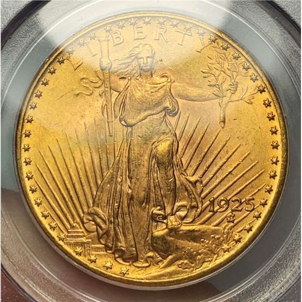 Last Minute! 1925 Gold $20 Saint Gaudens PCGS MS64