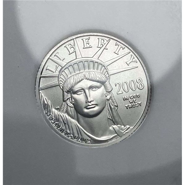Last Minute! Rare 2008 American $10 Eagle .9995 Platinum 1/10 ozt NGC MS70