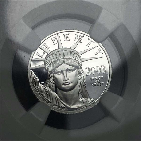 Last Minute! Rare 2003-W American $10 Eagle .9995 Platinum 1/10 ozt NGC PF70 Ultra Cameo