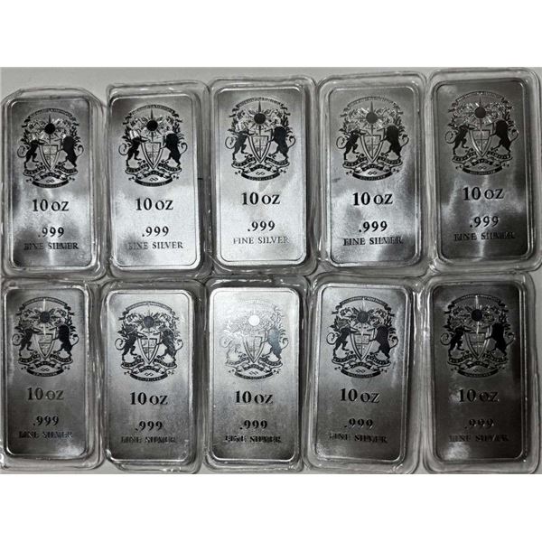 Last Minute! (10) Free Markets & Free People GoldSilver 10 ozt .999 Silver Bar