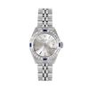 Image 2 : Rolex Ladies Stainless Steel Sapphire and Diamond Date WristWatch With Rolex Box
