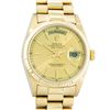 Rolex Men's 18K Yellow Gold Champagne Index Day Date President Wristwatch
