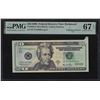 Image 1 : 2006 $20 Federal Reserve Fold Over Error Note Fr.2090-E PMG Superb Gem Unc 67EPQ