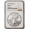 Image 1 : 2019 $1 American Silver Eagle Coin NGC MS70