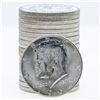 Image 1 : Roll of (20) Brilliant Uncirculated 1964-D Kennedy Half Dollar Coins
