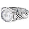 Image 7 : Rolex Mens Stainless Steel White Roman Datejust Wristwatch