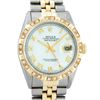 Image 1 : Rolex Men's Two Tone White Roman Diamond Datejust Wristwatch