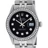 Rolex Mens Stainless Steel Diamond Datejust Wristwatch