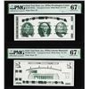 Image 1 : Set of Giori Test Note Washington & Lincoln Memorial PMG Superb Gem Unc 67EPQ