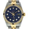 Image 2 : Rolex Mens Two Tone Sapphire and Diamond Datejust Wristwatch