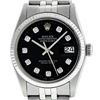 Image 1 : Rolex Mens Stainless Steel Diamond Datejust Wristwatch