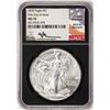 Image 1 : 2020 $1 American Silver Eagle Coin NGC MS70 First Day of Issue Mercanti Signature