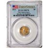 Image 1 : 2011 $5 American Gold Eagle Coin PCGS MS70 First Strike 25th Anniversary