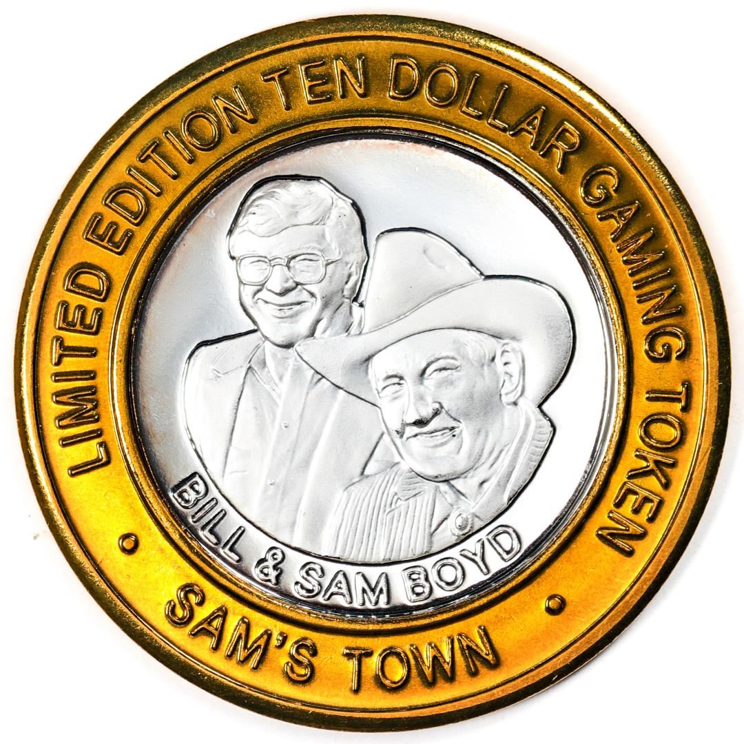 .999 Silver Sam's Town Las Vegas, Nevada $10 Limited Edition Casino ...