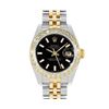 Image 2 : Rolex Ladies Two Tone Diamond Datejust Wristwatch With Rolex Box