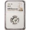 Image 1 : 1942 Mercury Dime Coin NGC MS67