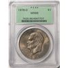 Image 1 : 1978-D $1 Eisenhower Silver Dollar Coin PCGS MS66 Old Green Holder