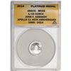 Image 1 : 2014 Proof 1/10 oz Platinum JFK Apollo 11 Anniversary Medal ANACS MS68