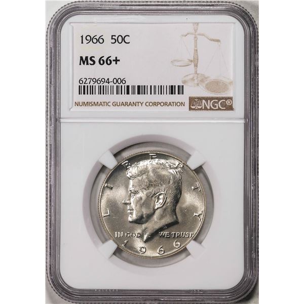 1966 Kennedy Half Dollar Coin NGC MS66+