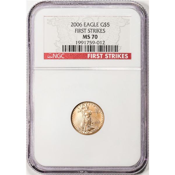 2006 $5 American Gold Eagle Coin NGC MS70 First Strikes