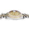 Image 8 : Rolex Mens Two Tone Champagne Index Diamond Datejust Wristwatch With Rolex Box