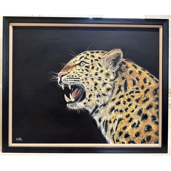 NATASHA BRYAN: "The Death of the Kalahari" - Original Oil Painting by Wildlife Artist Natasha Bryan