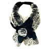 Image 1 : CASCADE FUR SALON: Grey/Black Rex Rabbit Fur Scarf