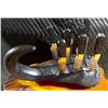 Image 1 : RUSSELL & MARY EDITH STACY: Cape Buffalo Horn Steak Knife Set - Includes (8) Knives