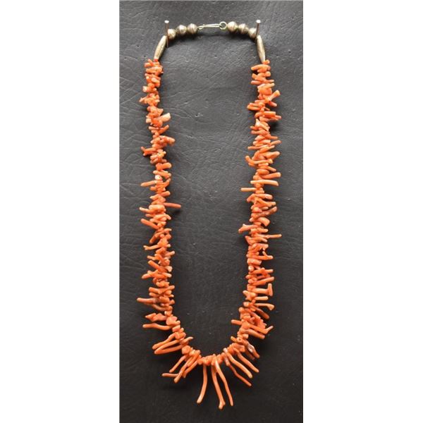 PUEBLO INDIAN CORAL NECKLACE