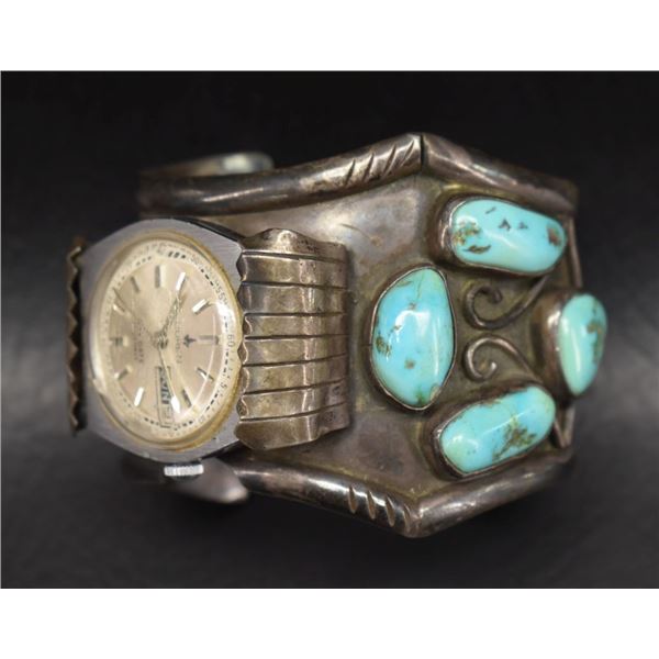 NAVAJO INDIAN WATCH BRACELET