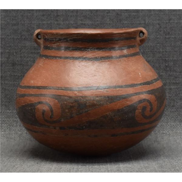 EL PASO BLACK ON RED POTTERY JAR