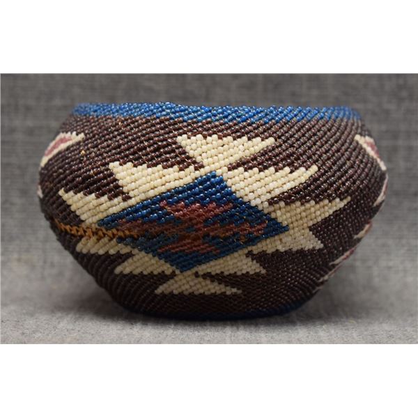 PAIUTE INDIAN BEADED BASKET