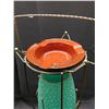 Image 3 : Vintage Turquoise Atomic Bubble Lava Beehive Lamp & Ashtray