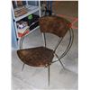 Image 2 : Mid Century Modern MCM Vintage Circle Chair Brown and Metal Frame