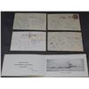 Image 6 : x4 WW2 Censor Marks Postcards HMCS Qu'appelle Royal Conchain Navy