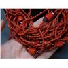 Image 4 : Chunky Red Glass Beads, Multi Layers Handmade Necklace
