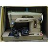 Image 2 : Singer Sewing Machine in Case, & Box of Machine Attachments