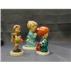Image 3 : Lot of 3 Goebel Hummel Figurines Roving Red head Boy, School girl, Praying Boy