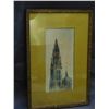 Image 2 : Original Framed Watercolour Painting of Cathedral Church Signed M.B. Antworp 94
