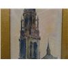 Image 4 : Original Framed Watercolour Painting of Cathedral Church Signed M.B. Antworp 94