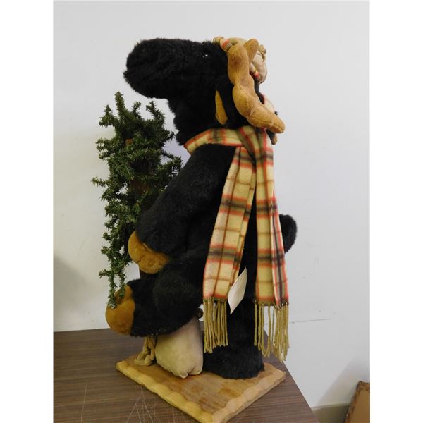Plush Moose Holiday Decor Large Wood Mounted