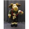 Image 1 : Festive Holiday Christmas Moose Plushie Standing