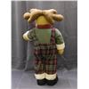 Image 3 : Festive Holiday Christmas Moose Plushie Standing
