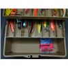 Image 4 : Old Pal 1060 Fishing Tackle Box FULL of Lures, Filet Blade, Etc