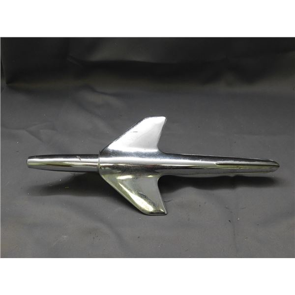 1951 Chevy Jet Hood Ornament 3695337 GM Chrome Fleetline Airplane Vintage Ratrod