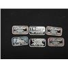 Image 3 : Lot of 6 marked 1 Gram 0.999 Fine Silver TRUMP Bars